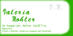 valeria mohler business card